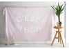Esra Printed C'est Si Bon Hammam Towel | Blush Pink