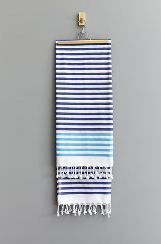 Deniz Stripe Hammam Towel | Sapphire Blue